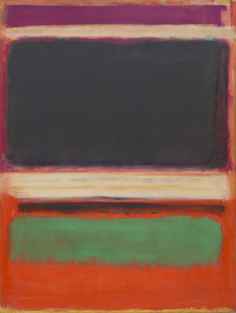 Color Field Painting: Art History 101 Basics: Mark Rothko (American, b. Latvia, 1903-1970). No. 3/No. 13, 1949. Oil on canvas. 85 3/8 x 65 in. (216.5 x 164.8 cm). Bequest of Mrs. Mark Rothko through The Mark Rothko Foundation, Inc. The Museum of Modern Art, New York. Mark Rothko Paintings, Rothko Paintings, Rothko Art, Tachisme, Field Paint, Barnett Newman, Willem De Kooning, Edward Hopper, Action Painting