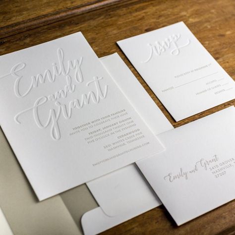 Oblation Papers & Press on Instagram: “Hot off the letterpress: the Emily suite.” Letter Press Wedding Invitations, Modern Letterpress Wedding Invitations, Paper Press, Letterpress Invitations, Wedding 2025, Letterpress Wedding, Letterpress Wedding Invitations, White Letters, Wedding Shots