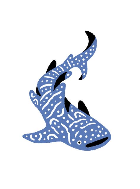 Whale shark illustration Whale Design Illustration, Whale Shark Illustration Cute, Whale Graphic Design, Whale Shark Embroidery, Whale Illustration Cute, Shark Illustration Cute, Simple Animal Illustration, Sticker Tatoos, Whale Shark Illustration