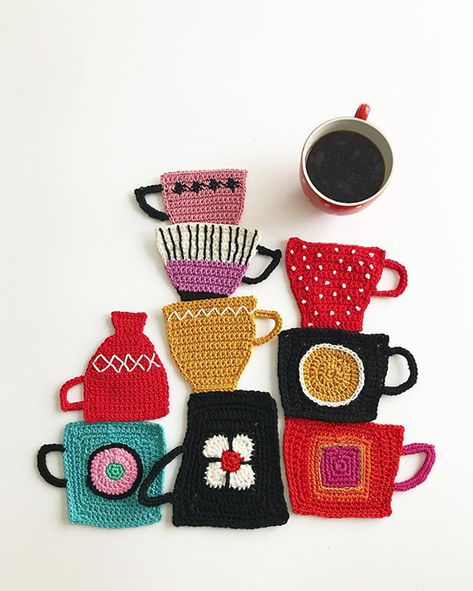 Art Au Crochet, Beau Crochet, Confection Au Crochet, Crochet Motifs, Diy Crochet Projects, Crochet Applique, Applique Patterns, Crochet Coasters, Crochet Art