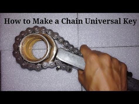 Wow!Awesome ideas|How to Make a Universal Key - YouTube Chain Wrench, Bicycle Chains, Metal Bending Tools, Diy Chain, Metal Bending, Bicycle Chain, Welding Equipment, Construction Tools, Garage Tools