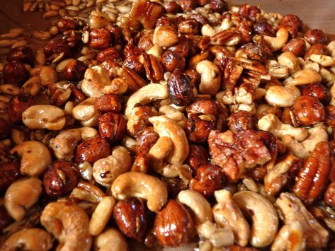 Spicy Caramel, Spicy Nuts, Coconut Custard Pie, Coconut Custard, Nut Recipes, Nigella Lawson, Mixed Nuts, Puget Sound, Prime Time