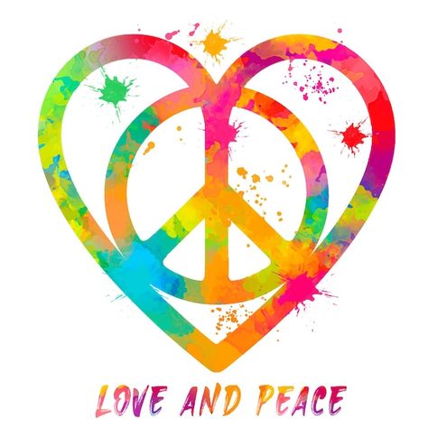 Peace And Love Illustration, Peace And Love Aesthetic, Peace Illustration Art, Love And Peace Art, Peace Graphic Design, Peace Symbol Art, World Peace Art, Peace And Love Art, Cool Hippie Art