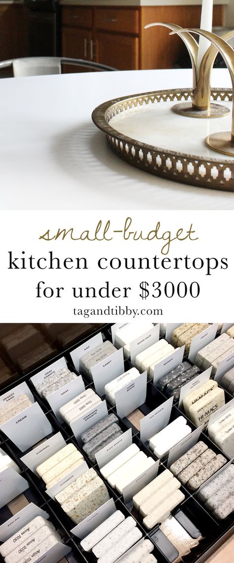 Small-Budget Friendly Kitchen Countertops for Under $3,000 Kitchen Remodel Countertops, Diy Kitchen Countertops, Decor Organization, Painting Countertops, Budget Kitchen Remodel, Kitchen Countertop Materials, Budget Design, Diy Countertops, Classic Kitchen