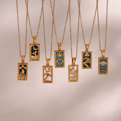 Smarter Shopping, Better Living! Aliexpress.com Tarot Necklace, Vintage Tarot Cards, Knight Of Cups, Tarot Gifts, Vintage Tarot, Mystical Jewelry, Symbol Necklace, Necklace Craft, Christmas Gift Jewelry