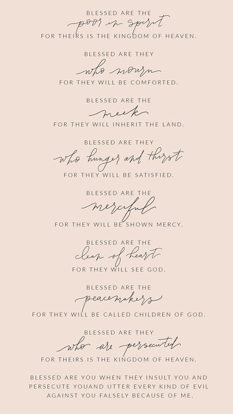 Beatitudes Tattoo, Beatitudes Wallpaper, Matthew 5:12, The Beatitudes Wallpaper, Matthew 5:3-12 Beatitudes, Blessed Is She Wallpaper, Be Attitudes, Mathew 5, Bible Blessings