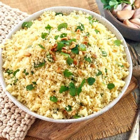 Couscous with Parmesan - The Ultimate Fast and Cheesy Side Dish · Chef Not Required... No Cook Side Dishes, Parmesan Couscous, Simple Couscous Recipes, Healthy Dressing Recipes, Roast Pumpkin Salad, Couscous Salad Recipes, Couscous Recipe, Pumpkin Salad, Butternut Squash Salad