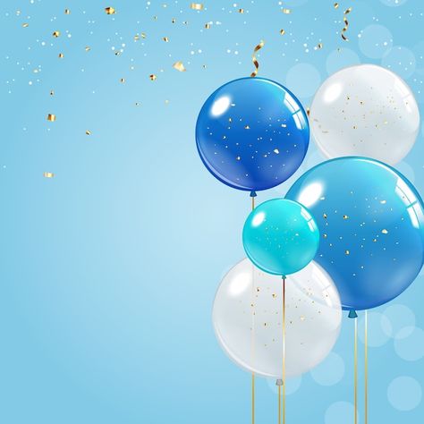 Birthday Format, Happy Birthday Clip Art, Birthday Background Design, Happy Birthday Balloon Banner, Happy Birthday Blue, Background Birthday, Happy Birthday Png, Birthday Background Images, Birthday Cartoon