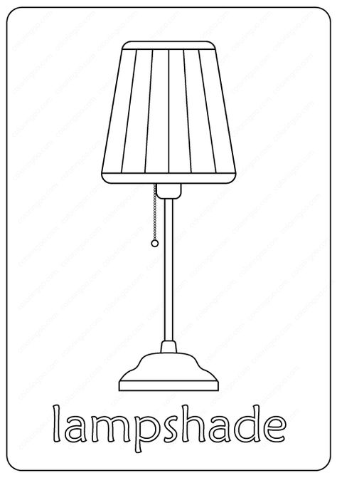 Printable Lampshade Coloring Pages Lampshade Template, Room Template, Colouring Ideas, Winter Ideas, Bed Room, Free Illustrations, Free Coloring Pages, Free Coloring, Card Templates