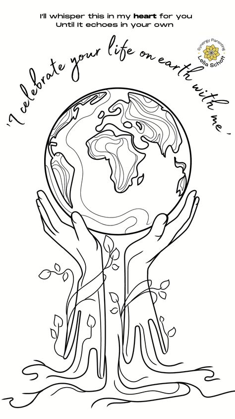 The Earth Drawing, Earth Black And White, Environmental Artwork, Line Artist, Earth Drawings, Earth Illustration, Concept Draw, Parenting Resources, Cupped Hands