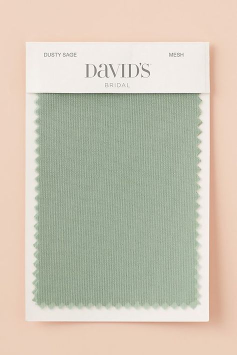 View David's Bridal Dusty Sage Fabric Swatch in all available colors and sizes 2026 Wedding, Dusty Sage Green, Sage Fabric, Bridesmaid Dress Color, Dusty Sage, Color Dust, Dark Sage, Sage Green Wedding, Wedding Vision