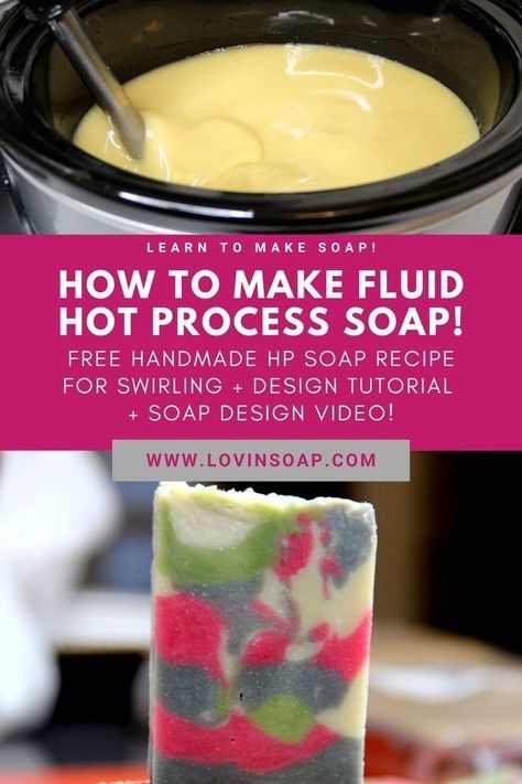 Hot Process Soap Recipes Easy, Diy Hot Process Soap Recipes, Hot Soap Process Recipes, Hot Process Soap Designs, Hot Press Soap Recipe, Soap Pouring Techniques, Hot Process Soap Recipes Crock Pots, Hot Process Soap Recipes, Crock Pot Soap