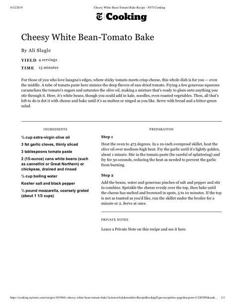 Nyt Cheesy White Bean Tomato Bake, New York Times Cheesy White Bean Tomato Bake, Cheesy White Bean Tomato Bake Nyt, Cheesy White Bean Tomato Bake, White Bean Bake, Ali Slagle, White Bean Tomato Bake, White Bean Tomato, Baked Tomato Recipes