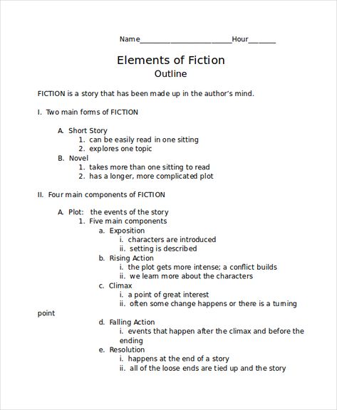 Short Story Outline Check more at https://nationalgriefawarenessday.com/10782/short-story-outline Story Outline Template, Novel Outline Template, Story Outline, Writing Outline, Fiction Story, Outline Template, Plot Outline, Book Outline, Short Novels