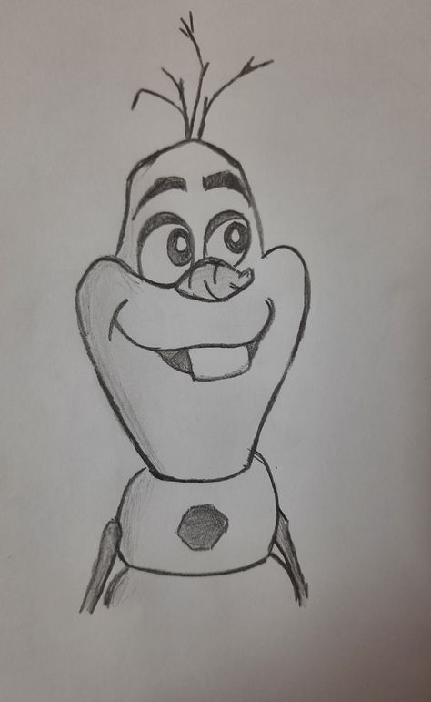 Olaf drawing Olaf Doodle, Crtezi Olovkom Za Decu, Easy Disney Sketches, Things To Draw Disney, Olaf Drawing Easy, Crtanje Za Decu, Disney Drawings Sketches Easy, Ideje Za Crtanje Olovkom, Disney Princesses Drawing