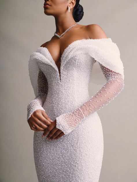 Glam Wedding Dress, Classy Wedding Dress, Stylish Wedding Dresses, Pretty Wedding Dresses, Sheath Gown, Fancy Wedding Dresses, Wedding Court, Womens Wedding Dresses, Dream Wedding Ideas Dresses