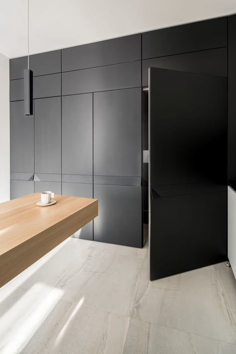 Monochrome Interior Design, Hidden Doors In Walls, Hidden Doors, Invisible Doors, Monochrome Interior, Door Design Modern, Door Design Interior, Hidden Door, Minimalist Interior Design