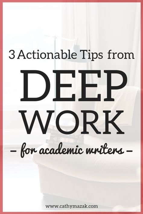 Cal Newport's book "Deep Work" shares insights on how to stay focused on tasks that demand our full attention. How do his thoughts about living distraction-free apply to the academic writer? There are three actionable tips every academic writer should know. Read on to learn more. via @catherinemazak Academic Portfolio, Dissertation Motivation, Academic Reading, Cal Newport, College Teaching, Deep Work, Daily Schedules, Phd Life, Teaching College