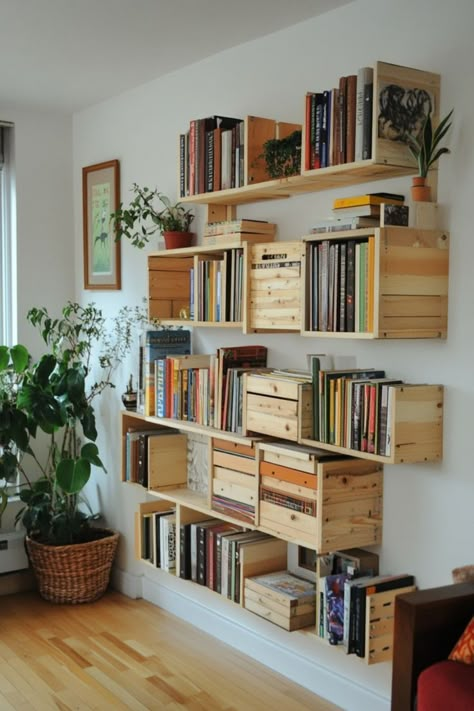 Maximize Space with DIY Wall Storage Solutions 🛠️✨ Get creative with DIY projects to organize your home. Use smart shelving, pegboards, and stylish hooks to keep everything in place. 🌿📦 #DIYWallStorage #Organization #HomeProjects #DIYInspo Storage Wall Office, Smart Shelving Ideas, Bluray Storage Ideas, Small Space Shelving Ideas, Floating Bookshelves Diy, Diy Shelves Wall Shelves, Diy Wall Storage Ideas, Book Shelves On Wall, Diy Wall Bookshelves