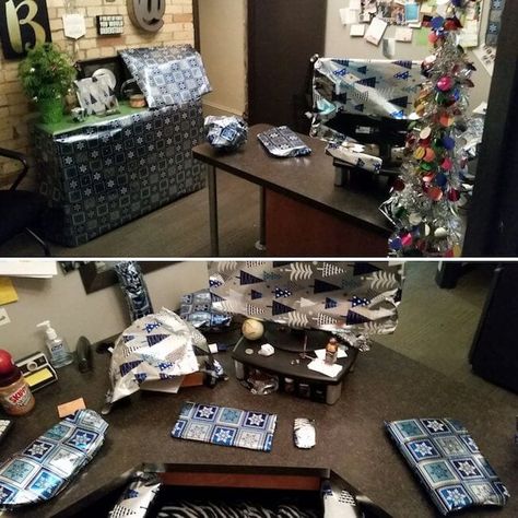 21 Hilarious Office Pranks in 2020 That (Hopefully) Won't Get You Fired Pranks For Boss, Office Birthday Prank Ideas, Office Birthday Pranks Boss, Harmless Pranks Offices, Pranks On Coworkers Funny, April Fools Pranks For Coworkers, Funny Work Pranks, Christmas Pranks Office, Fun Office Pranks