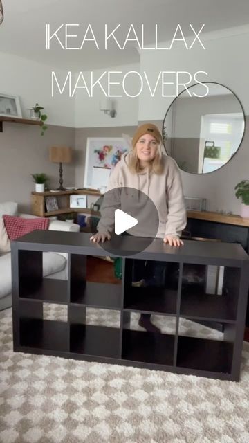 Cubby Makeover, Ikea Furniture Makeover, Ikea Regal, Ikea Makeover, Basement Living, Ikea Hack Ideas, Blue Peter, Ikea Kallax, Ikea Furniture Hacks