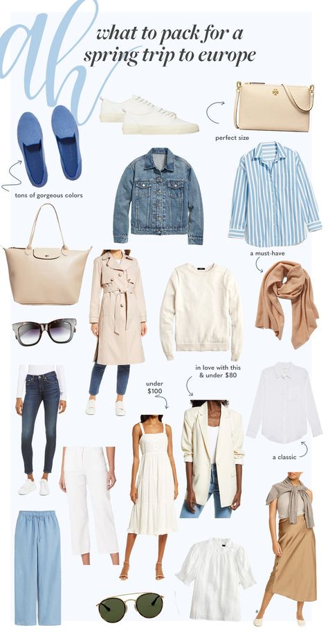 What To Pack For A Spring Trip To Europe | Alyson Haley Spring Travel Outfits 2023, What To Wear In Spring 2023, Spring Outfits For Europe Trip, Clothes For Europe Trip Spring, Capsule Wardrobe Rome Spring, Outfit Ideas For Europe In Spring, Packing For Spring In Europe, Travel Capsule Wardrobe Spring Europe 2023, Travel Outfit Spring European