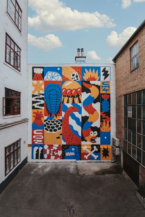 Large Scale Artwork, Claes Oldenburg, Street Mural, Colorful Murals, Graffiti Murals, Soyut Sanat Tabloları, Wall Paint Designs, Murals Street Art, David Hockney