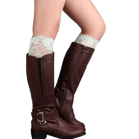 PRICES MAY VARY. Material:Lace Length:approx 15cm/5.91inches, Circumference: 26cm/10.26inches Stretchy, one size fits mostly all, soft and fashionable We love them with rain or ankle-length boots, easy to match and suitable for any style of clothes, such as tights, leggings, skirts, skinny jeans etc A perfect gift to friends or yourself! Package includes 2 Pairs White Stretch Lace Boot Cuffs Backless Lace Top, Leg Warmers Socks, Lace Boot Cuffs, Lace Boot Socks, Lace Leg Warmers, Knit Boot Socks, Lace Leggings, Lace Socks, Shoe Inspiration