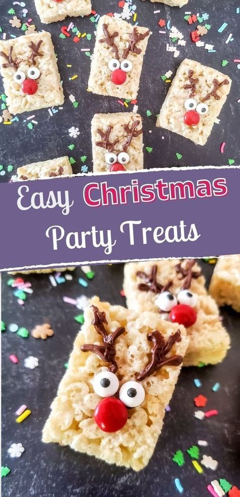 Bars For Christmas, Christmas Rice Krispies, Rice Krispie Treats Christmas, Christmas Rice, Easy Christmas Party, Christmas Party Treats, Chocolate Rice Krispie Treats, Gluten Free Candy, Rice Krispies Treats