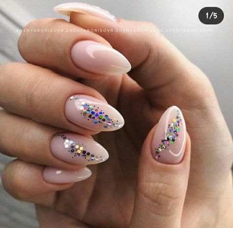 Pretty Nail Art Designs, Glitter Gel, Accent Nails, Chic Nails, Best Acrylic Nails, Cute Acrylic Nails, Perfect Nails, Love Nails, Nail Manicure