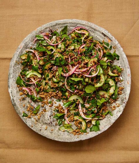 Yotam Ottolenghi’s summer salads – recipes | Food | The Guardian Yotam Ottolenghi Recipes Salad, Ottolenghi Salad, Summer Salads Recipes, Freekeh Recipes, Otto Lenghi, Yotam Ottolenghi Recipes, Mix Salad, Friends Dinner, Ottolenghi Recipes