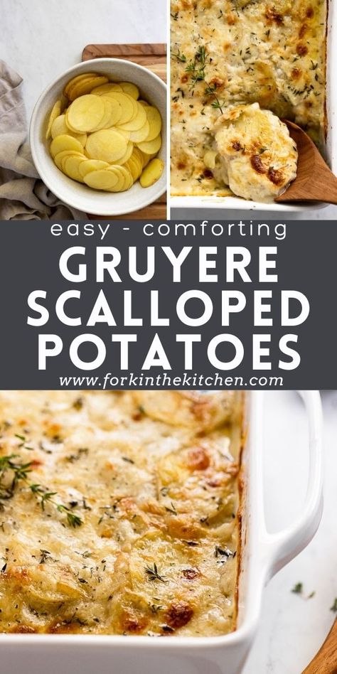 Scalloped Potatoes With Gruyere, Gruyere Scalloped Potatoes, Gold Potato Recipes, Scalloped Potatoes Crockpot, Best Scalloped Potatoes, Misfits Market, Scalloped Potatoes Easy, Easter Meal, Potatoes Easy