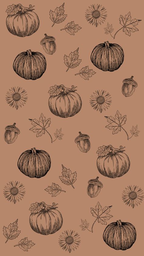 Boho Brown Wallpaper, October Background Wallpapers, Vintage Fall Backgrounds, Fall Leaf Wallpaper, Brown Pattern Wallpaper, Autumn Pattern Wallpaper, Fall Pumpkin Wallpaper, October Aesthetic Wallpaper, Autumn Phone Wallpaper