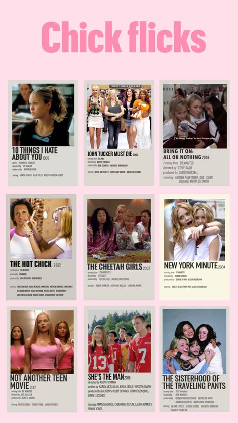 Best chick flick movie Best Chick Flicks, Chick Flick Movies, Best Teen Movies, Romcom Movies, Top Movies To Watch, Chick Flick, Movies To Watch Teenagers, Movie To Watch List, New Movies To Watch