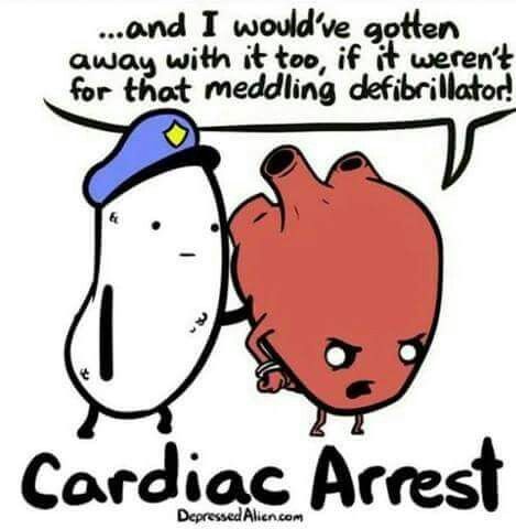 I love cardiac humor Emt Humor, Medical Puns, Paramedic Humor, Ems Humor, The Awkward Yeti, Hospital Humor, Medical Jokes, Medical Memes, Nurse Love