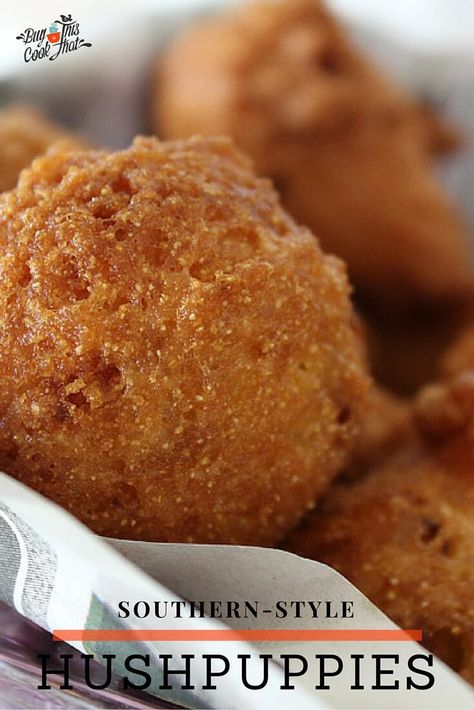 Homemade Hushpuppies, Hush Puppies Recipe, Comfort Food Southern, It Goes On, Fried Food, Fried Fish, Southern Recipes, Hush Puppies, Sweet Savory