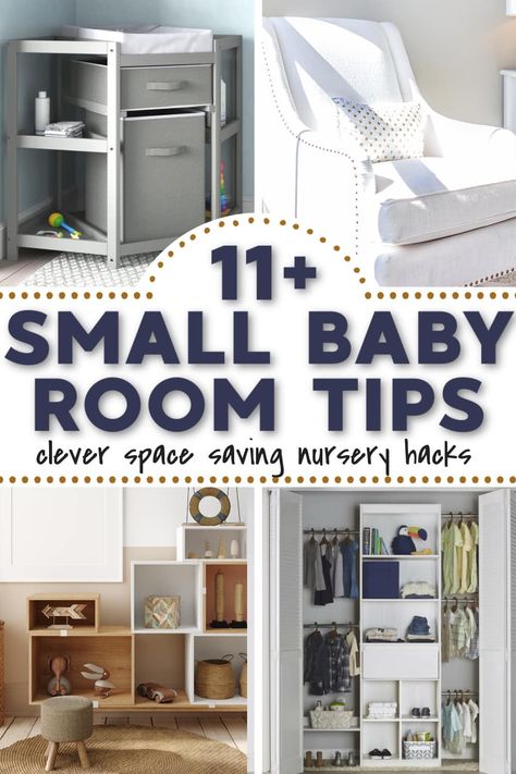 Box Room Nursery Ideas, Mom And Baby Room Shared Ideas, Small Nursery Hacks, Box Room Nursery, Nursery Office Combo, Simple Baby Nursery, Small Nursery Layout, Small Baby Nursery, Nursery Guest Room Combo