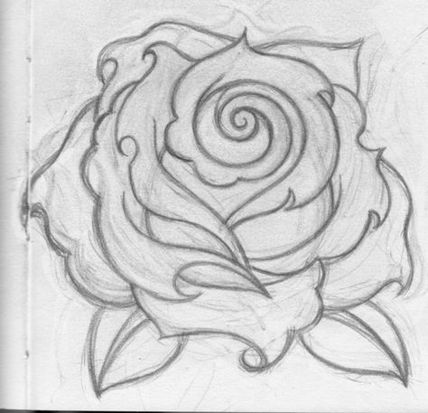 Chicano Letters, Drawing Of A Rose, Hur Man Ritar Blommor, Rose Drawings, Ako Kresliť, Rose Drawing Simple, Simple Flower Drawing, Rose Sketch, Chicano Drawings