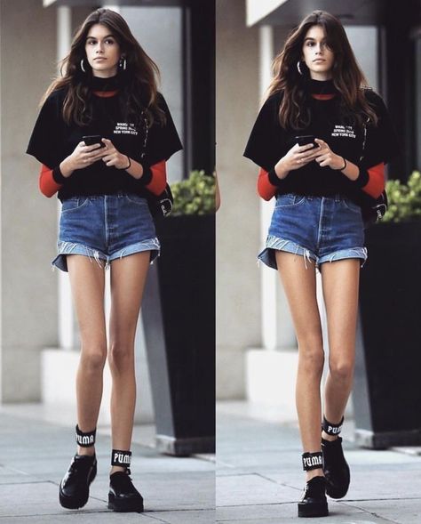 Nobu Malibu, Kaia Gerber Style, Puma X Fenty, Strap Sneakers, Girls Frock Design, Model Inspo, Causal Outfits, Formda Kal, I Am Gia