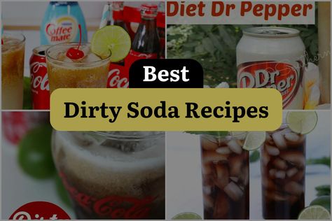 Looking for the best dirty soda recipes? We have a list of 20 best recipes for you. Swig Soda Recipes, Dirty Soda Recipes, Dirty Diet Coke, Bariatric Protein, Italian Cream Soda, Vanilla Coffee Creamer, Soda Bar, Coffee Soda, Soda Flavors