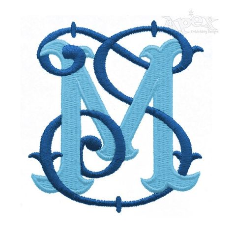 Interlocking Monogram, Logo Board, Monogram Embroidery, New Embroidery, Embroidery Fonts, Monogram Logo, Embroidery Machine, Machine Embroidery, Vines