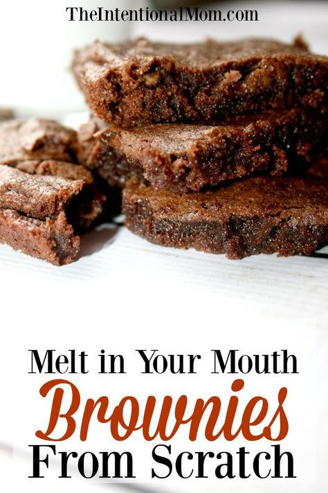 melt in your mouth brownies Tasty Brownies, Brownie Pudding, Tasty Sweets, Brownies From Scratch, Plane Food, Homemade Cleaning Supplies, Sweet Potato Cake, Christian Motherhood, Money Saving Meals