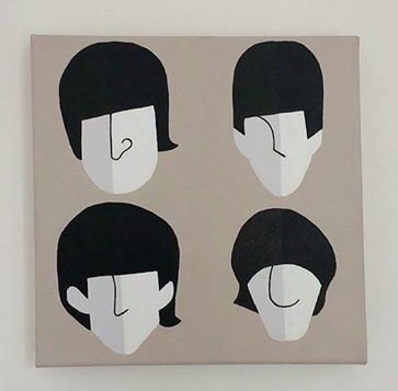 Hand painted Beatles canvas The Beatles Painting Easy, Beatles Painting Easy, Beatles Crafts, Beatles Painting, Beatles Artwork, Beatles Party, Beatles Albums, Beatles Art, Hospital Stay