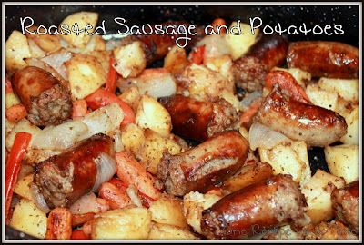 Learning the Ropes...One Recipe at a Time: Roasted Sausage and Potatoes Rope Sausage Recipes Dinners, Rope Sausage Recipes, Recipes With Italian Sausage, Italian Sausage And Potatoes, Roasted Italian Sausage, Rope Sausage, Roasted Sausage, Sausage And Potatoes, Pork Sausage Recipes