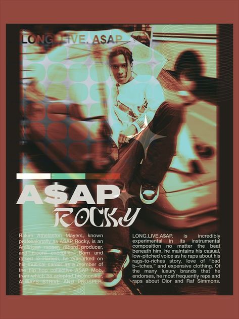 Posters For My Wall, Asap Rocky Aesthetic Poster, Posters Of Artists, Asap Rocky Poster Print, Posters To Print Out For Your Room, Cool Room Posters, Posters For My Room, Poster Ideas For Room, Asap Poster