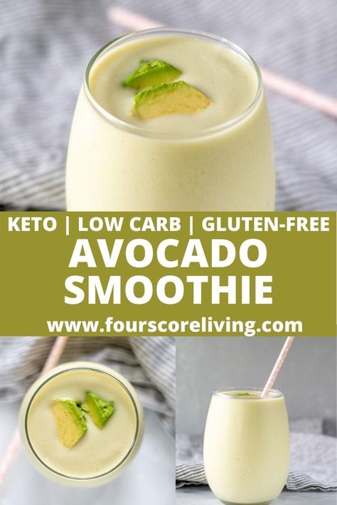 This keto avocado smoothie is rich, creamy and has a touch of sweetness. It's simple to make and packed full of healthy nutrients. Healthy Avocado Smoothie, Low Carb Zucchini Fries, Keto Smoothie Recipes, Low Carb Meal Plan, Low Carb Zucchini, Creamy Tomato Sauce, Pineapple Smoothie, Avocado Smoothie, Keto Drink