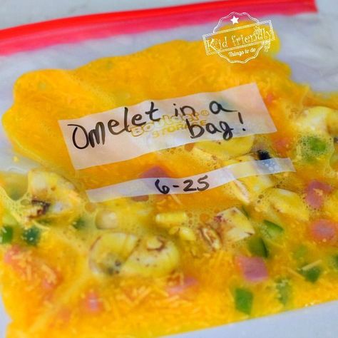 This is a quick and easy camping hack and recipe. You'll love how simple and delicious This Easy Make Ahead No Mess Omelet in a Bag Recipe for Camping is. #campingrecipe #campfirerecipe #campingbreakfastrecipe #campingomeletinabag #easyomelet #howtomakeomeletinabag Premade Meals, Camping Recipes Breakfast, Easy Omelet, Camping Hack, Backyard Food, Easy Camping Hacks, Campfire Desserts, Best Camping Meals, Camping Hacks Food