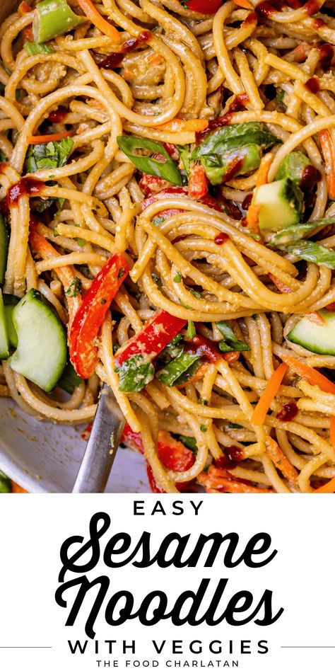 Speggetti Noodles Recipe, Leftover Noodles What To Do With, No Starch Meals, Cold Food Recipes, Easy Sesame Noodles, Leftover Spaghetti Noodles, Sesame Noodles Recipe, Cold Sesame Noodles, Kentucky Vacation