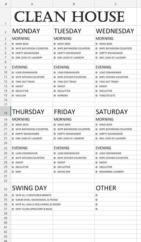 Daily Clean House Checklist - Etsy Clean House Checklist, Checklist Ideas, Motivation Ideas, House Checklist, Cleaning Schedules, Deep Cleaning Checklist, Cleaning Schedule Printable, Cooking Lunch, Clean House Schedule