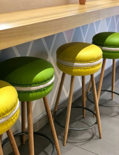 Fun House Furniture, Cool Stuff For Your House, Objects That Look Like Other Things, Furniture Shaped Like Food, Diy Food Furniture, Food Inspired Home Decor, Funky Seating Area, Unusual House Decor, Craft Cafe Interior